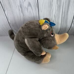 1983 WB Wallace Beerie & Company rhinoceros Rhino Cuddle Ups "Sweeney" Vintage